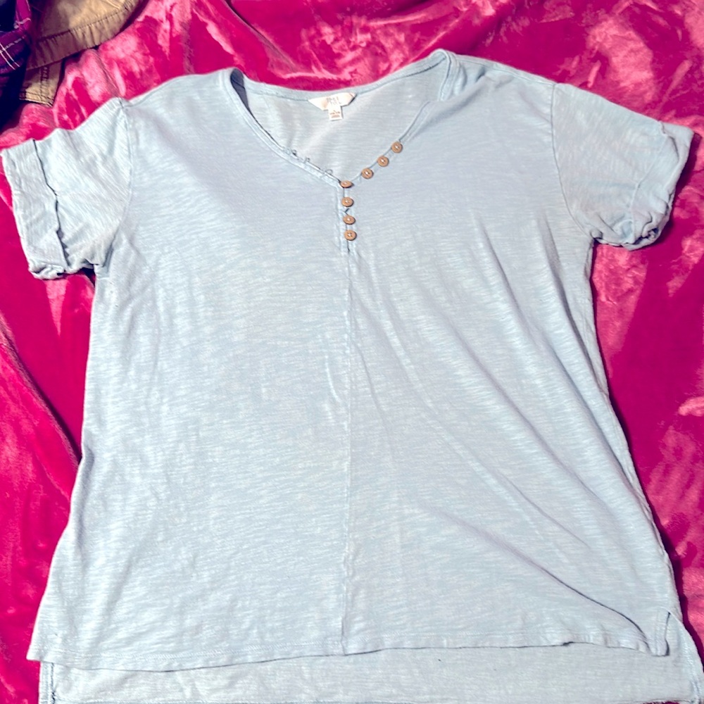 Blue tee